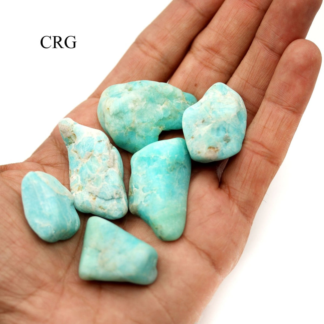 8 oz Lot Smooth not Polished Amazonite from PeruCrystal River Gems