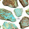 8 oz. lot - Turquoise with One Face Cut 0.75-2.75 in avg. - Crystal River Gems
