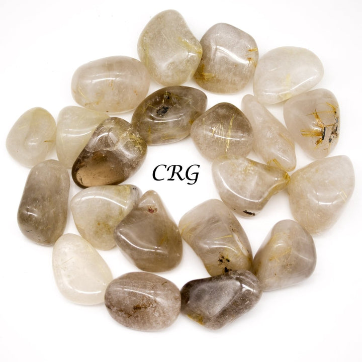 8OZ LOT - Rutilated Quartz Tumbled Stones from South AfricaCrystal River Gems