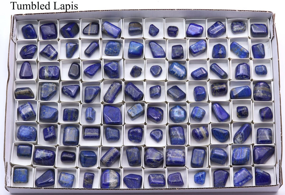 96 Piece Flat - Tumbled Lapis