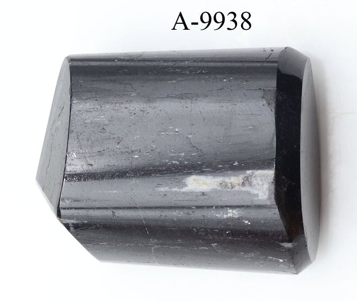 A - 9938 Black Tourmaline Full Polished Tower 7.4oz.Crystal River Gems
