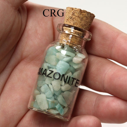 Amazonite Gemstone Bottle 3" tall