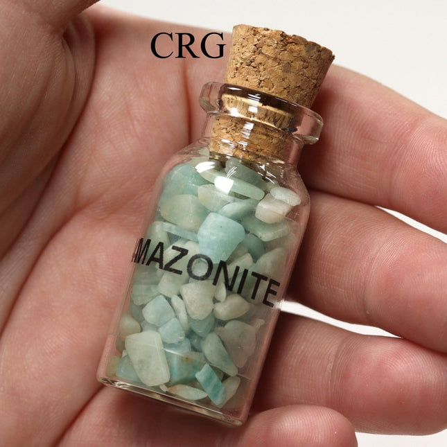 Amazonite Gemstone Bottle 3" tall - Crystal River Gems