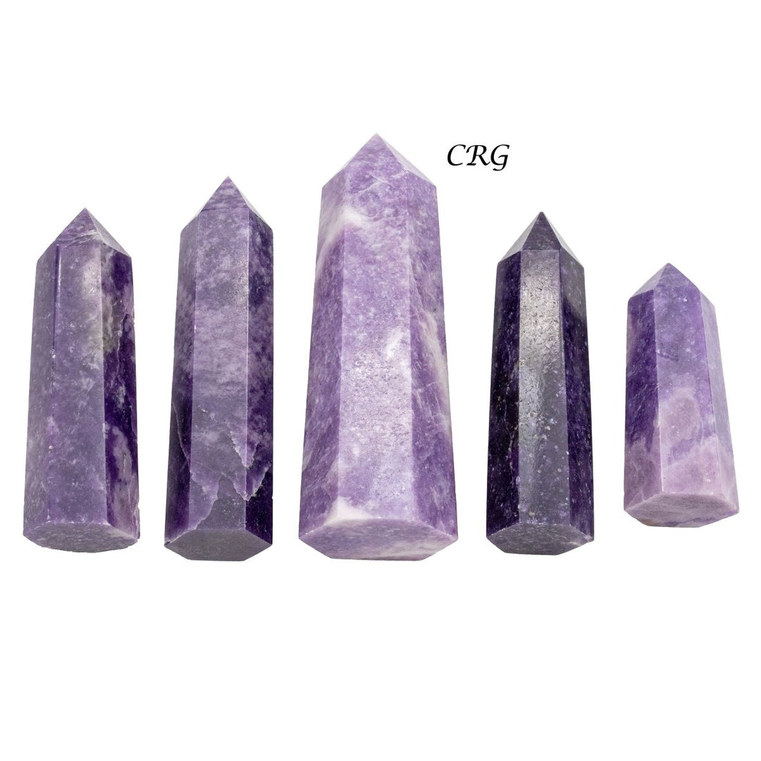 Lepidolite Towers / 4 - 12cm AVG - 1 LB. LOTCrystal River Gems