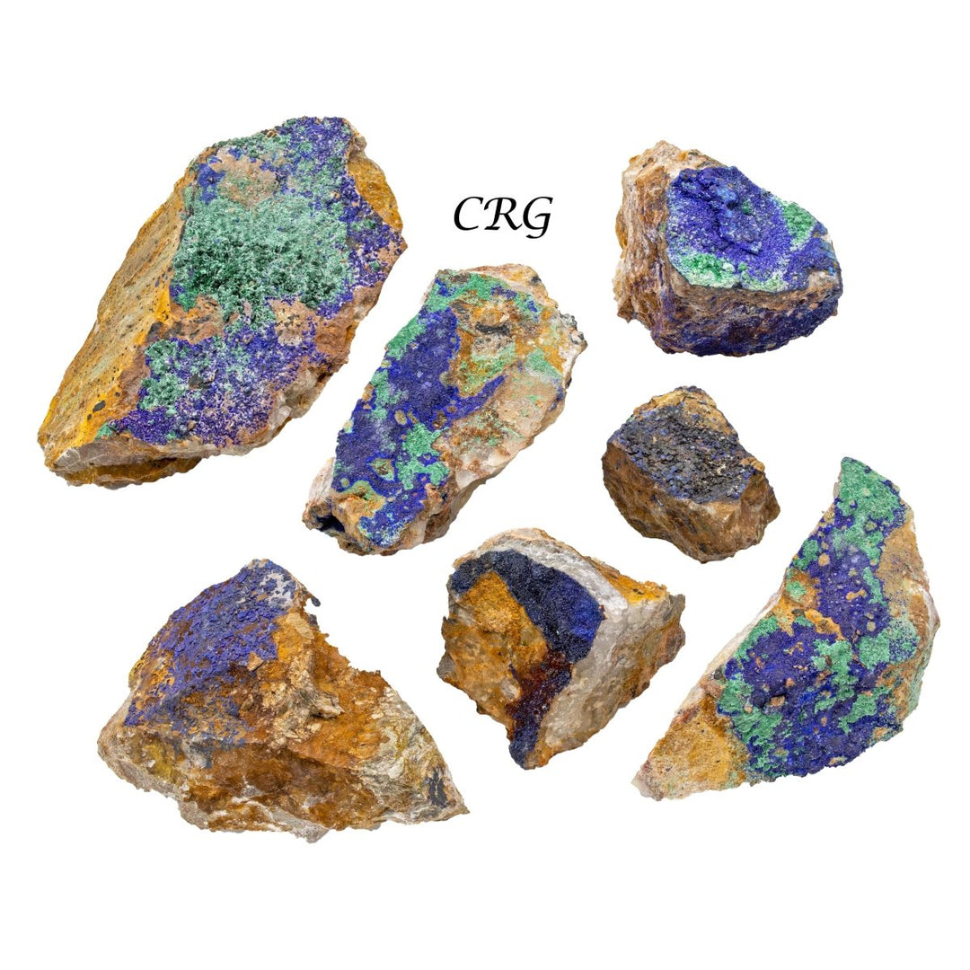 Azurite Druzy from Morocco 1"-3.5" Mixed Sizes / WHOLESALE FLAT