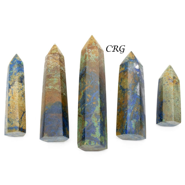 Chrysocolla and Azurite Points 1 LB. - Crystal River Gems