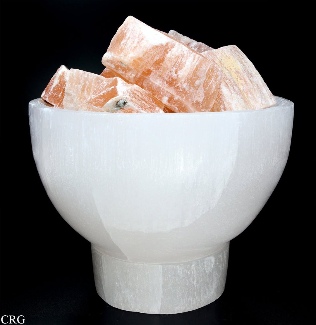 BIG Red Selenite "Fire Bowl" Lamp Qty-1 Wholesale Bulk - CORD AND BULB INCLUDED