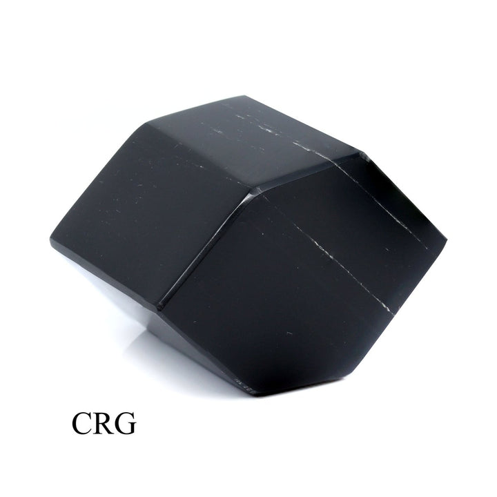 Black Obsidian Geometric Figure 8 faces / 40 MM AVG