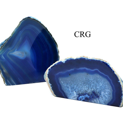 Blue Agate Geode End with Cut Base 4-5" avg Qty- 1