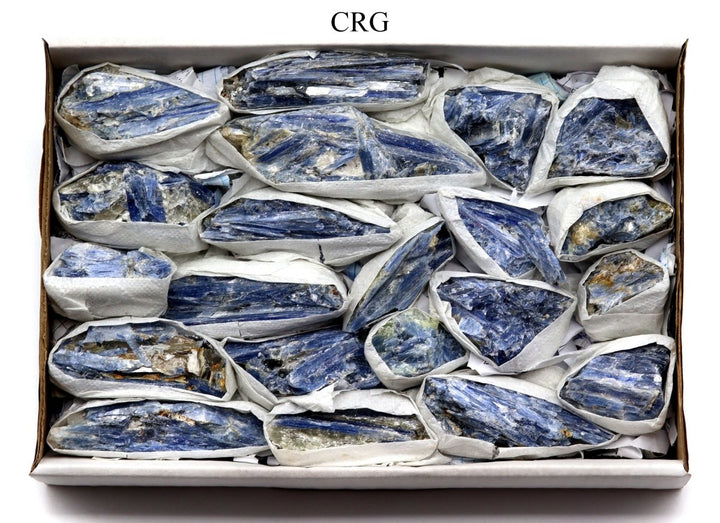 Blue Kyanite Crystals in Matrix - Medium FlatCrystal River Gems