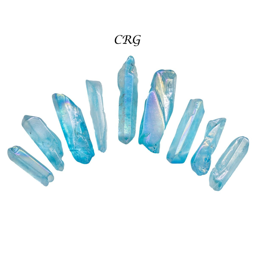 Aqua Aura Quartz Points / 1 - 3" AVG - 1 LB. LOTCrystal River Gems