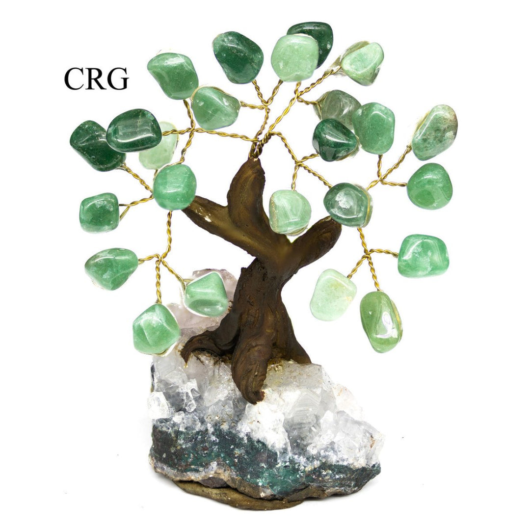 quartz bonsai tree Brazilian Green Quartz Bonsai Tree with Crystal Base / SIZE #1 (5.5"-6.5" AVG)