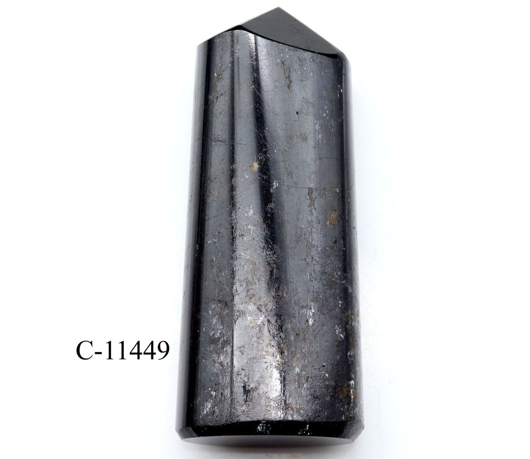 C-11449 Black Tourmaline Full Polished Tower 10.9oz.