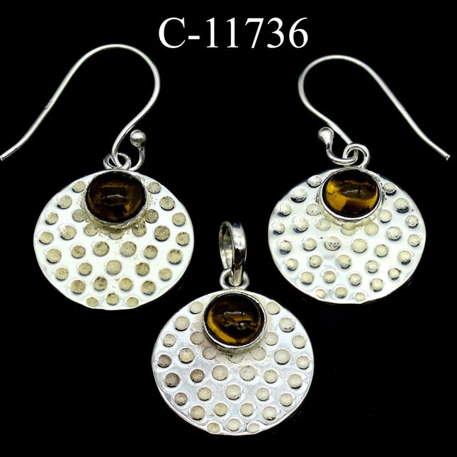 C-11736 Citrine 925 Sterling Silver Jewelry Lot