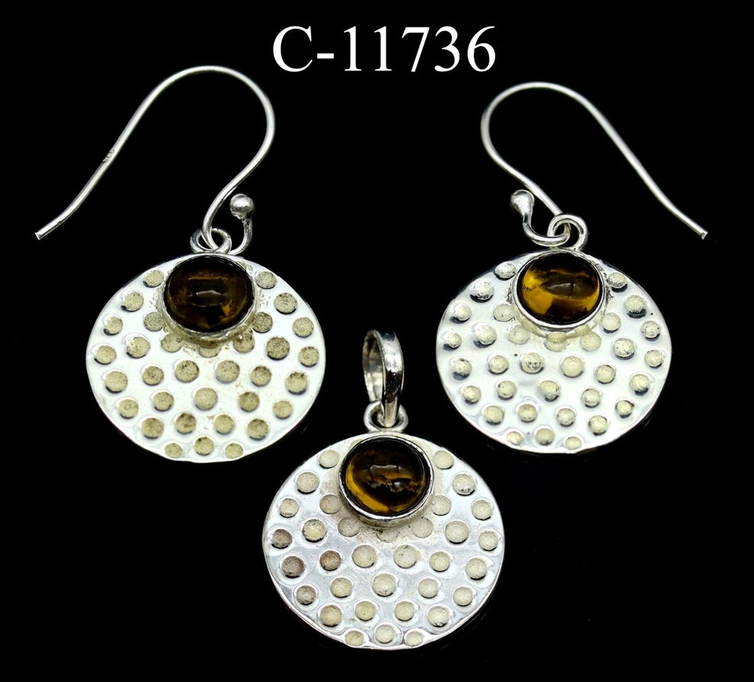 C-11736 Citrine 925 Sterling Silver Jewelry Lot
