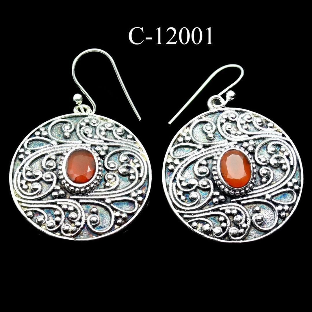 C-12001 Carnelian 925 Sterling Silver Jewelry