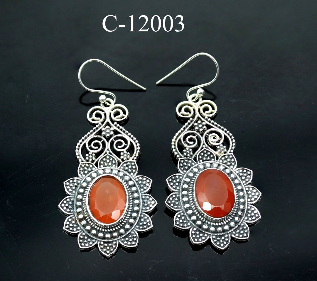 C-12003 Carnelian 925 Sterling Silver Jewelry