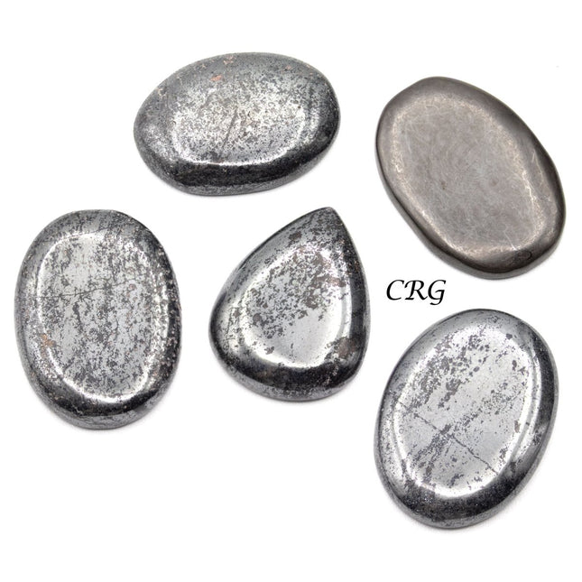 75 GRAM LOT - Hematite Cabochons / Mixed Sizes - Crystal River Gems