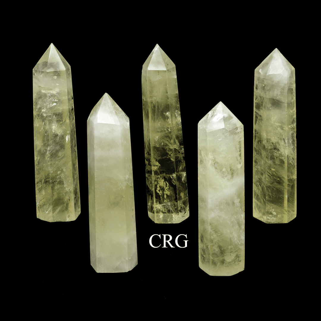 Natural Citrine Carved Towers / 8-12cm AVG - 1 LB. LOT