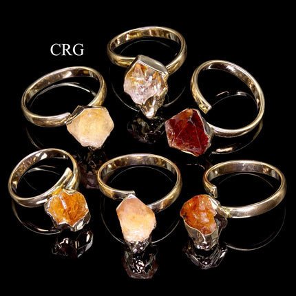 Citrine Ring - Gold Plated / MIXED SIZES