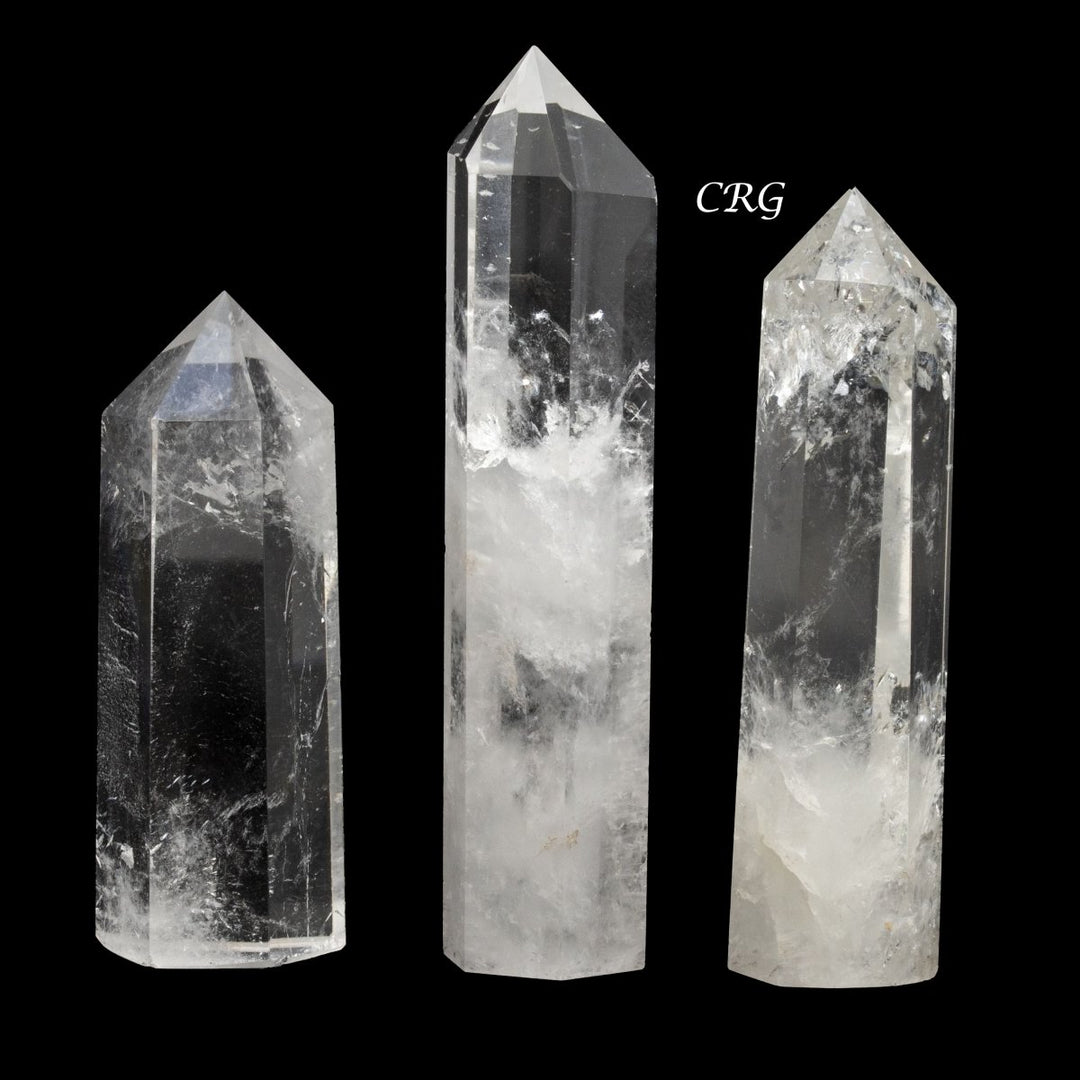 Translucent Riber Quartz Clear Quartz Towers Top Quality - Limited 1 Lb. - Crystal River Gems