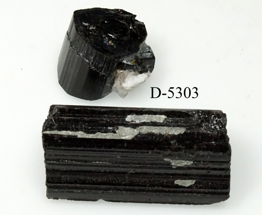 D - 5303 Raw Black Tourmaline Crystals 0.7ozCrystal River Gems