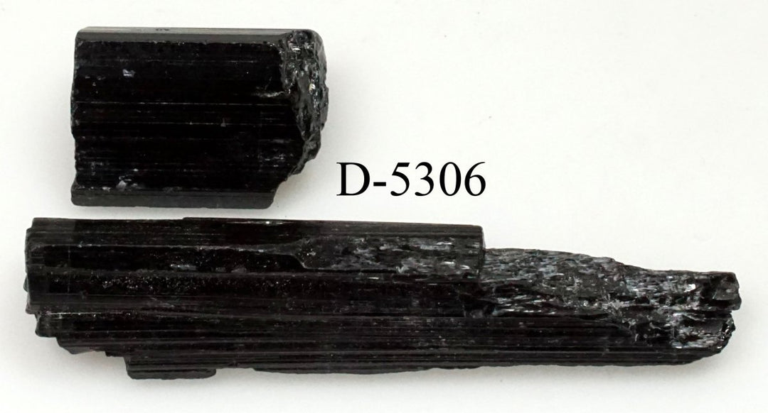 D - 5306 Raw Black Tourmaline Crystals 0.6ozCrystal River Gems