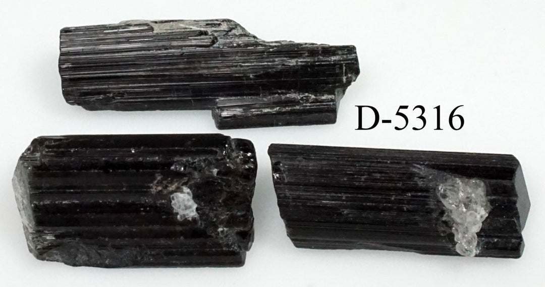D-5316 Raw Black Tourmaline Crystals 0.8oz