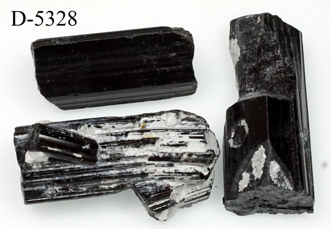D-5328 Raw Black Tourmaline Crystals 0.7oz