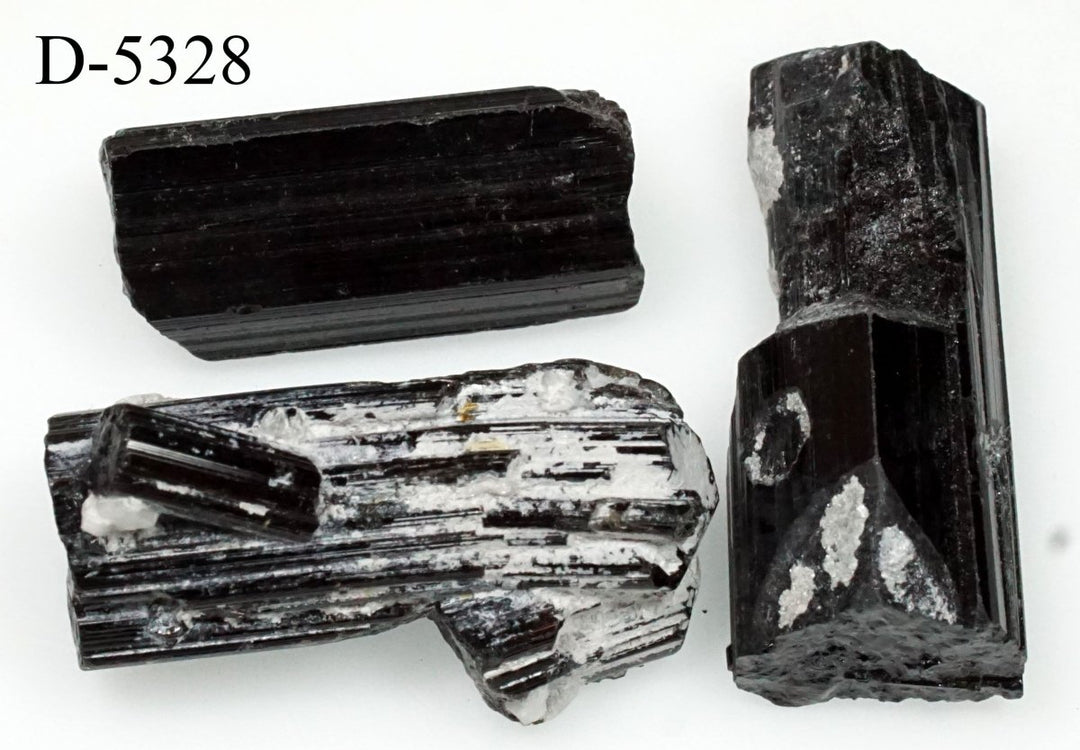 D - 5328 Raw Black Tourmaline Crystals 0.7ozCrystal River Gems