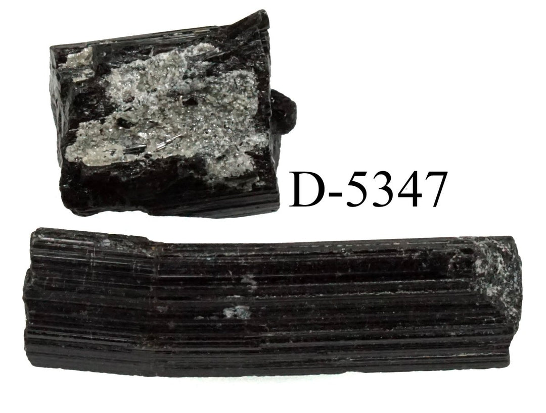 D-5347 Raw Black Tourmaline Crystals 0.8oz