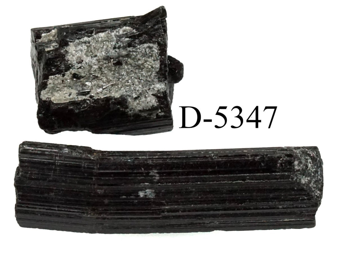 D - 5347 Raw Black Tourmaline Crystals 0.8ozCrystal River Gems