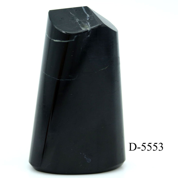 D - 5553 Black Tourmaline Polished Tower 9.1ozCrystal River Gems