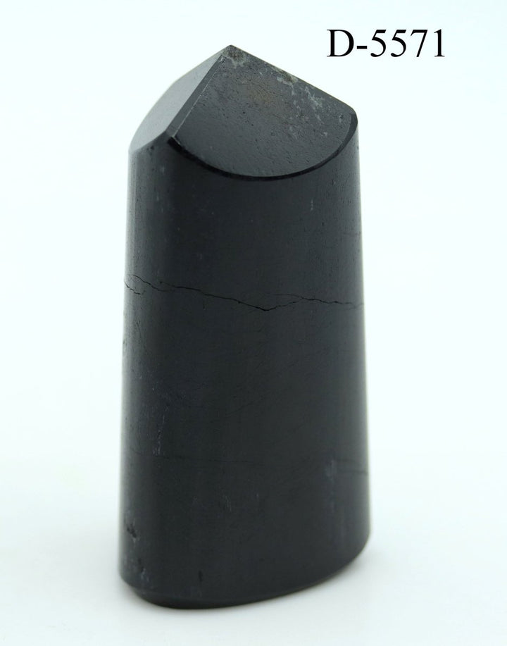 D - 5571 Black Tourmaline Polished Tower 7.6ozCrystal River Gems