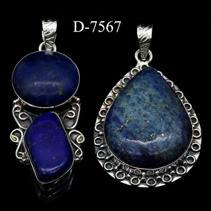 D-7567 Lapis 925 Sterling Silver Jewelry Lot