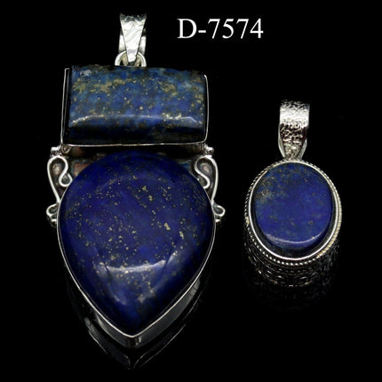 D-7574 Lapis 925 Sterling Silver Jewelry Lot