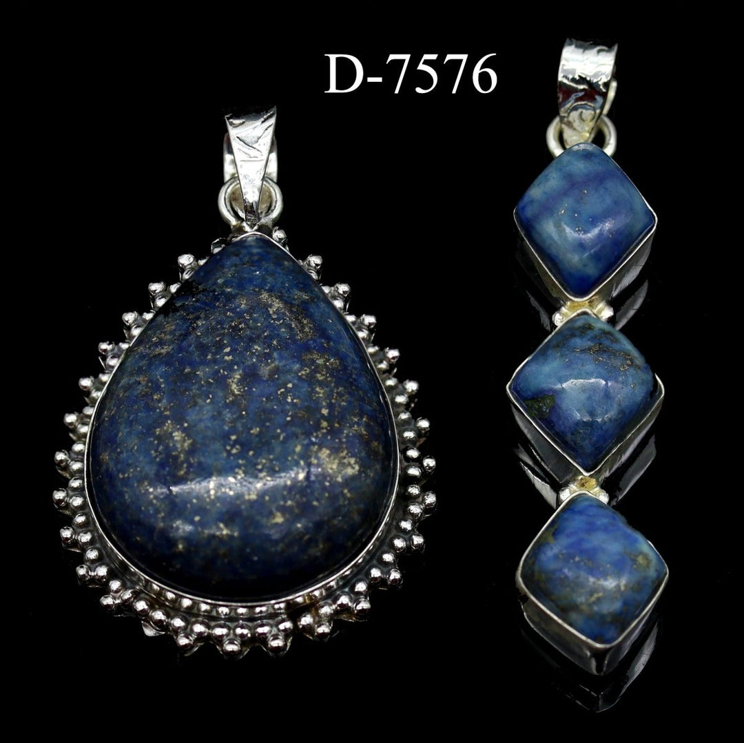 D-7576 Lapis 925 Sterling Silver Jewelry Lot