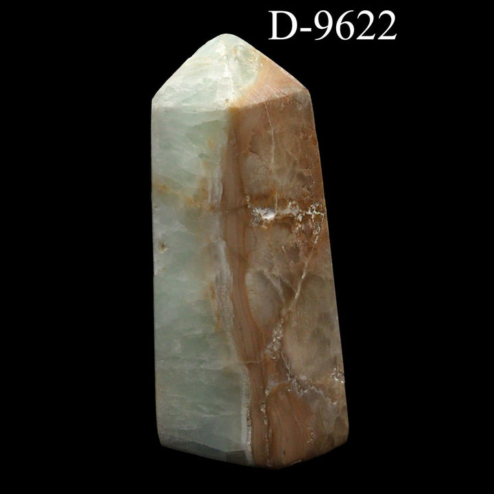 D - 9622 Genuine Caribbean Calcite Obelisk 7.0 oz.Crystal River Gems