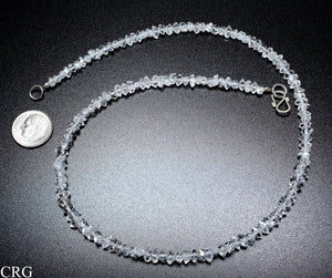 Diamond Quartz (on string) from Pakistan / 3-5 mm avg.