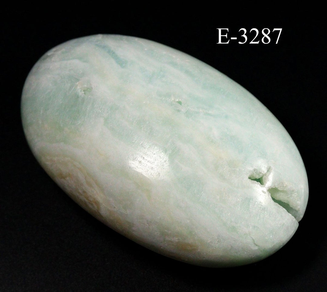 E-3287 Polished Caribbean Calcite Palm Stone -5.4 oz.