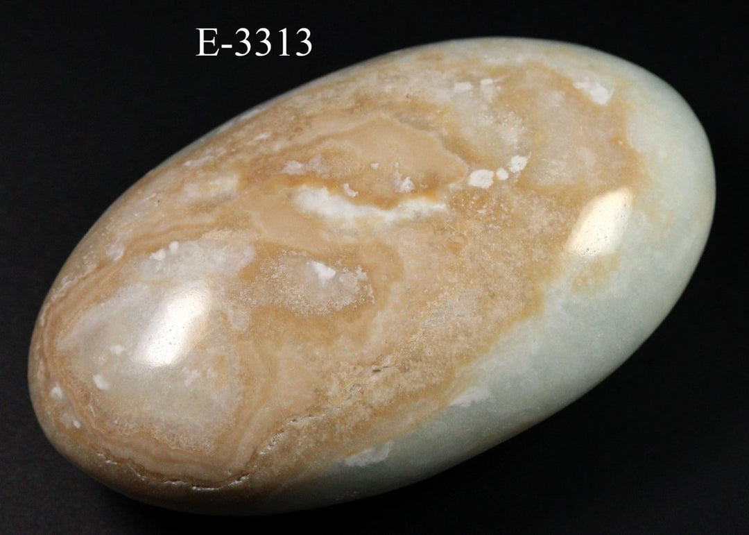 E-3313 Polished Caribbean Calcite Palm Stone -9.1 oz.