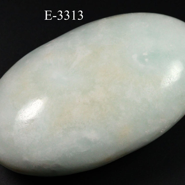 E-3313 Polished Caribbean Calcite Palm Stone -9.1 oz. - Crystal River Gems