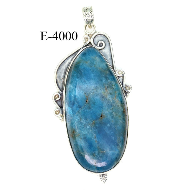 E-4000 Apatite 925 Sterling Silver Jewelry Pendant - Crystal River Gems