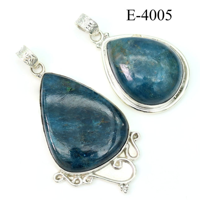 E-4005 Apatite 925 Sterling Silver Jewelry Pendants - Crystal River Gems