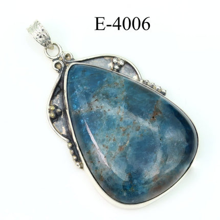 E-4006 Apatite 925 Sterling Silver Jewelry Pendant - Crystal River Gems