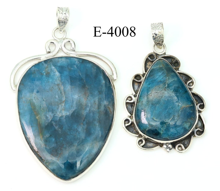 E - 4008 Apatite 925 Sterling Silver Jewelry PendantsCrystal River Gems