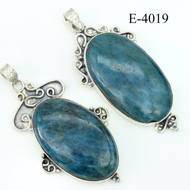 E-4019 Apatite 925 Sterling Silver Jewelry Pendants - Crystal River Gems