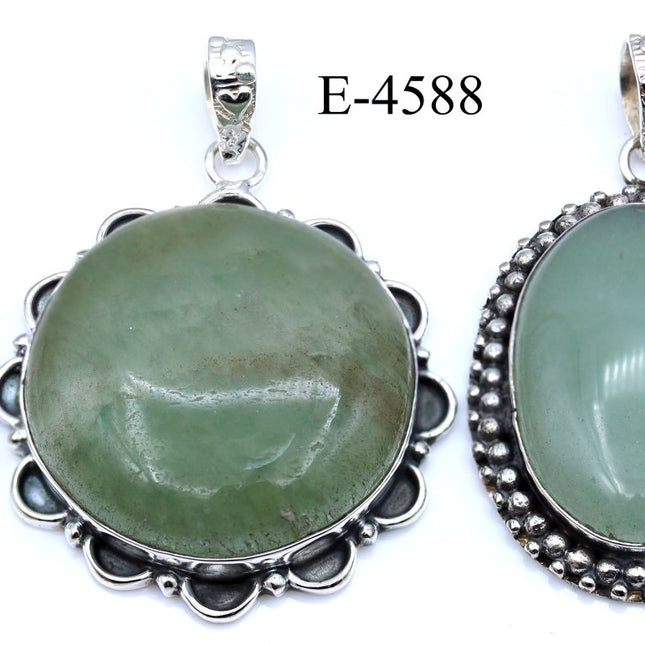 E-4588 Green Aventurine 925 Sterling Silver Jewelry