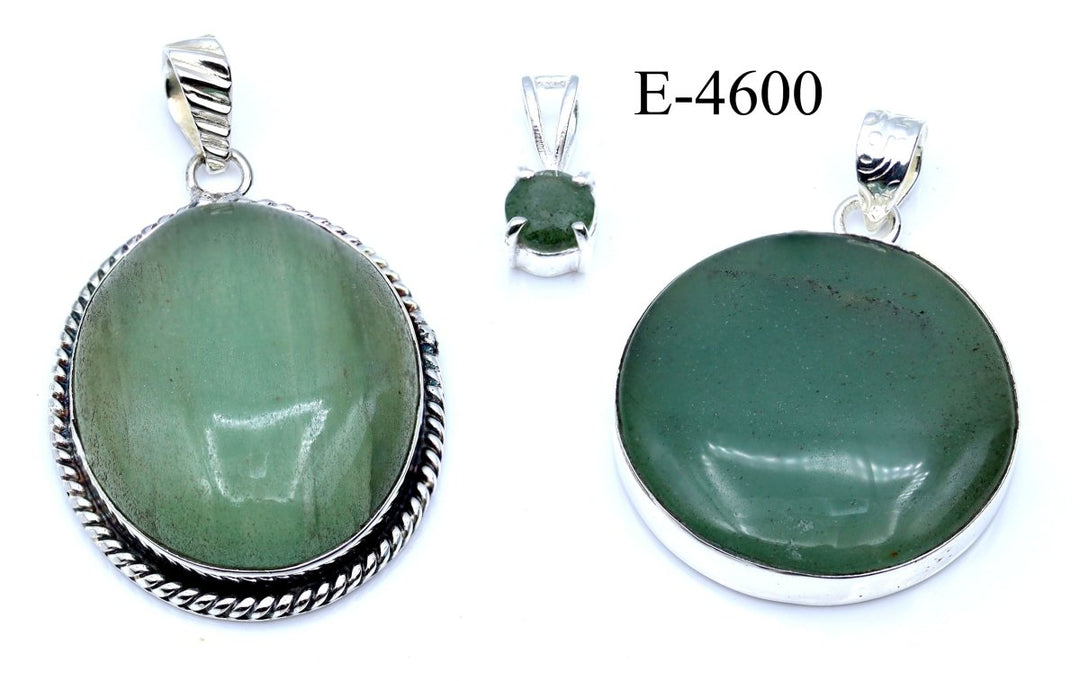 E-4600 Green Aventurine 925 Sterling Silver Jewelry