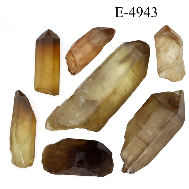 E-4943 Raw Natural Citrine Points 0.5-3.5in Avg 100 gram lot - Crystal River Gems
